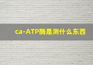 ca-ATP酶是测什么东西