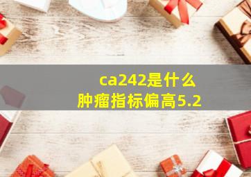 ca242是什么肿瘤指标偏高5.2