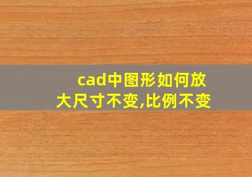 cad中图形如何放大尺寸不变,比例不变