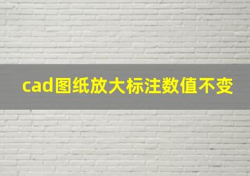 cad图纸放大标注数值不变