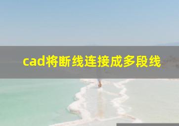 cad将断线连接成多段线