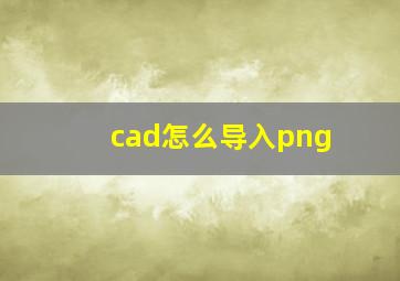 cad怎么导入png