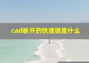 cad断开的快捷键是什么