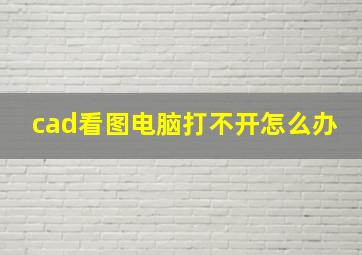 cad看图电脑打不开怎么办