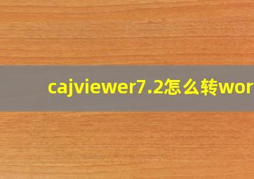 cajviewer7.2怎么转word