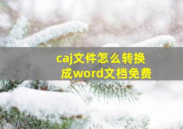 caj文件怎么转换成word文档免费