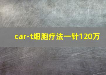 car-t细胞疗法一针120万