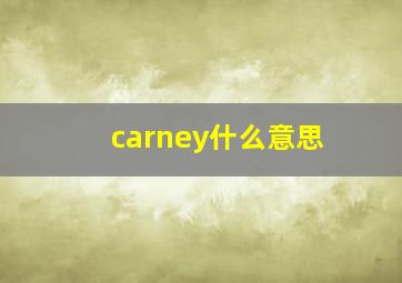 carney什么意思