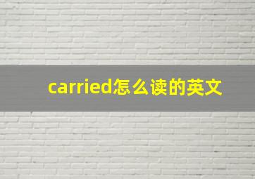 carried怎么读的英文