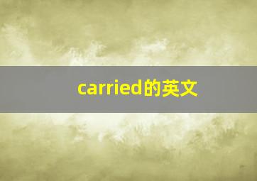 carried的英文