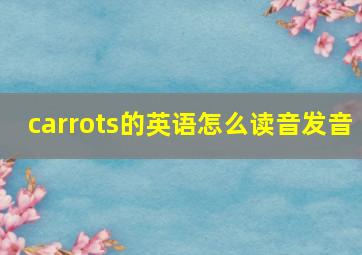 carrots的英语怎么读音发音