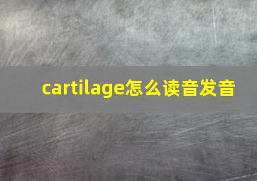 cartilage怎么读音发音