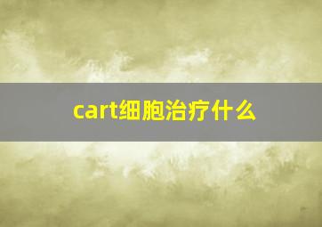 cart细胞治疗什么