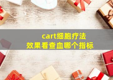 cart细胞疗法效果看查血哪个指标