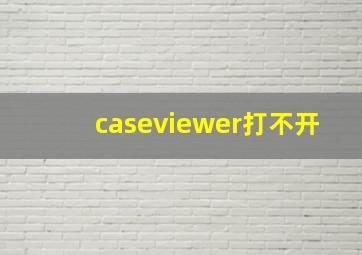 caseviewer打不开