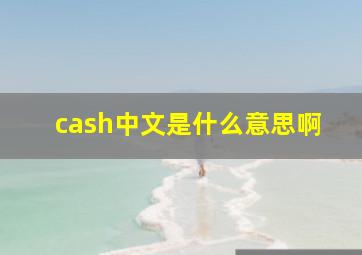 cash中文是什么意思啊