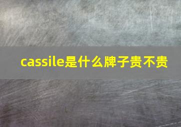 cassile是什么牌子贵不贵