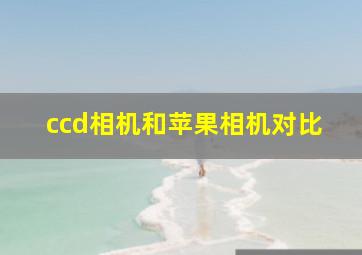 ccd相机和苹果相机对比