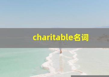 charitable名词