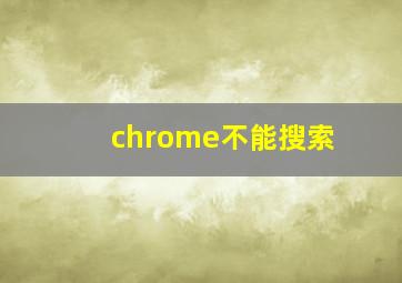 chrome不能搜索