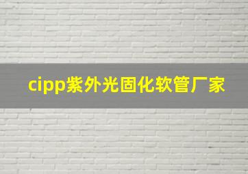 cipp紫外光固化软管厂家