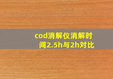 cod消解仪消解时间2.5h与2h对比