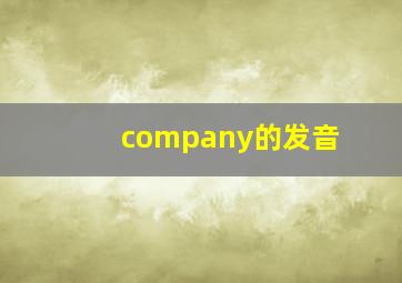 company的发音