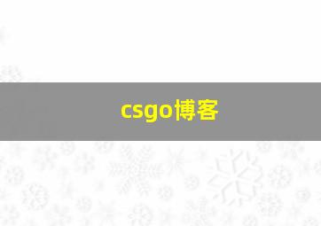 csgo博客