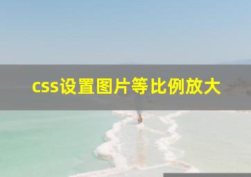 css设置图片等比例放大