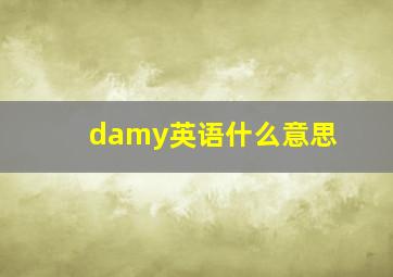 damy英语什么意思