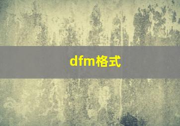 dfm格式