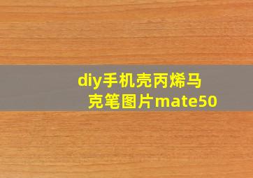 diy手机壳丙烯马克笔图片mate50