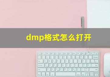 dmp格式怎么打开