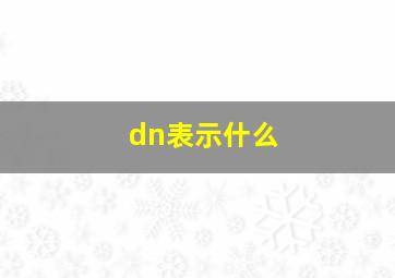 dn表示什么