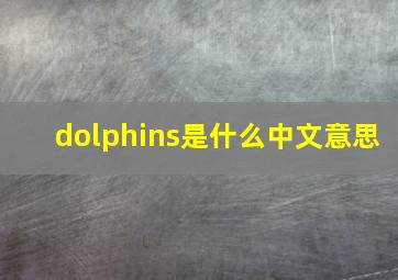 dolphins是什么中文意思