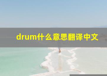 drum什么意思翻译中文