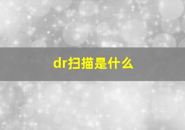 dr扫描是什么