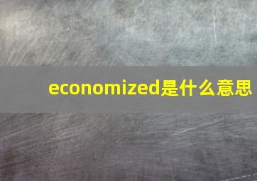 economized是什么意思