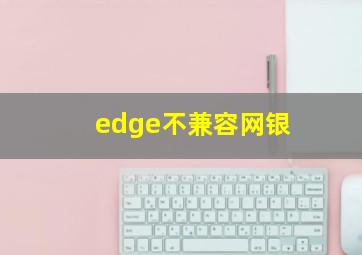 edge不兼容网银