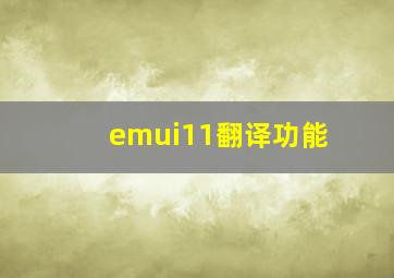 emui11翻译功能