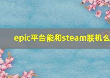 epic平台能和steam联机么