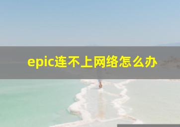 epic连不上网络怎么办