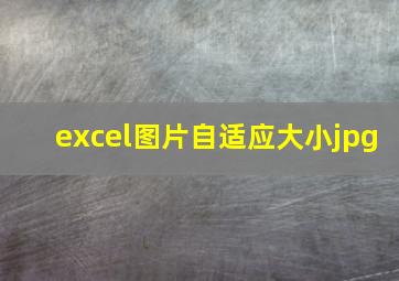 excel图片自适应大小jpg