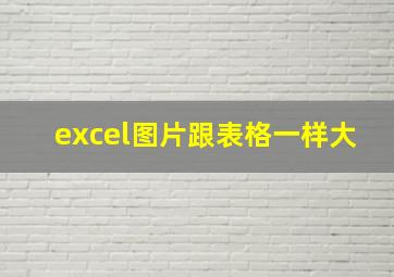 excel图片跟表格一样大