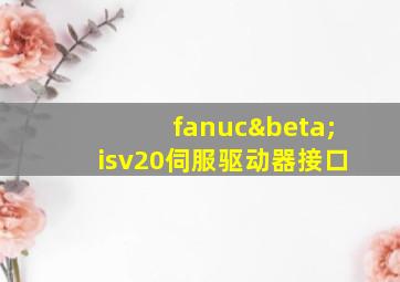 fanucβisv20伺服驱动器接口