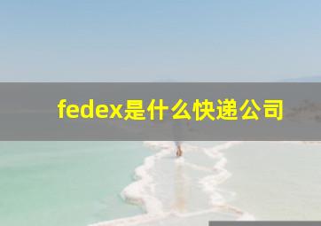 fedex是什么快递公司