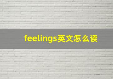 feelings英文怎么读