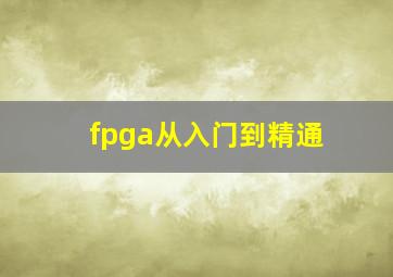 fpga从入门到精通