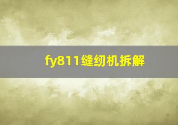 fy811缝纫机拆解