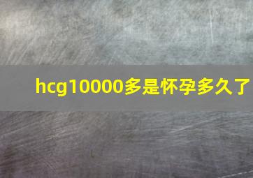 hcg10000多是怀孕多久了